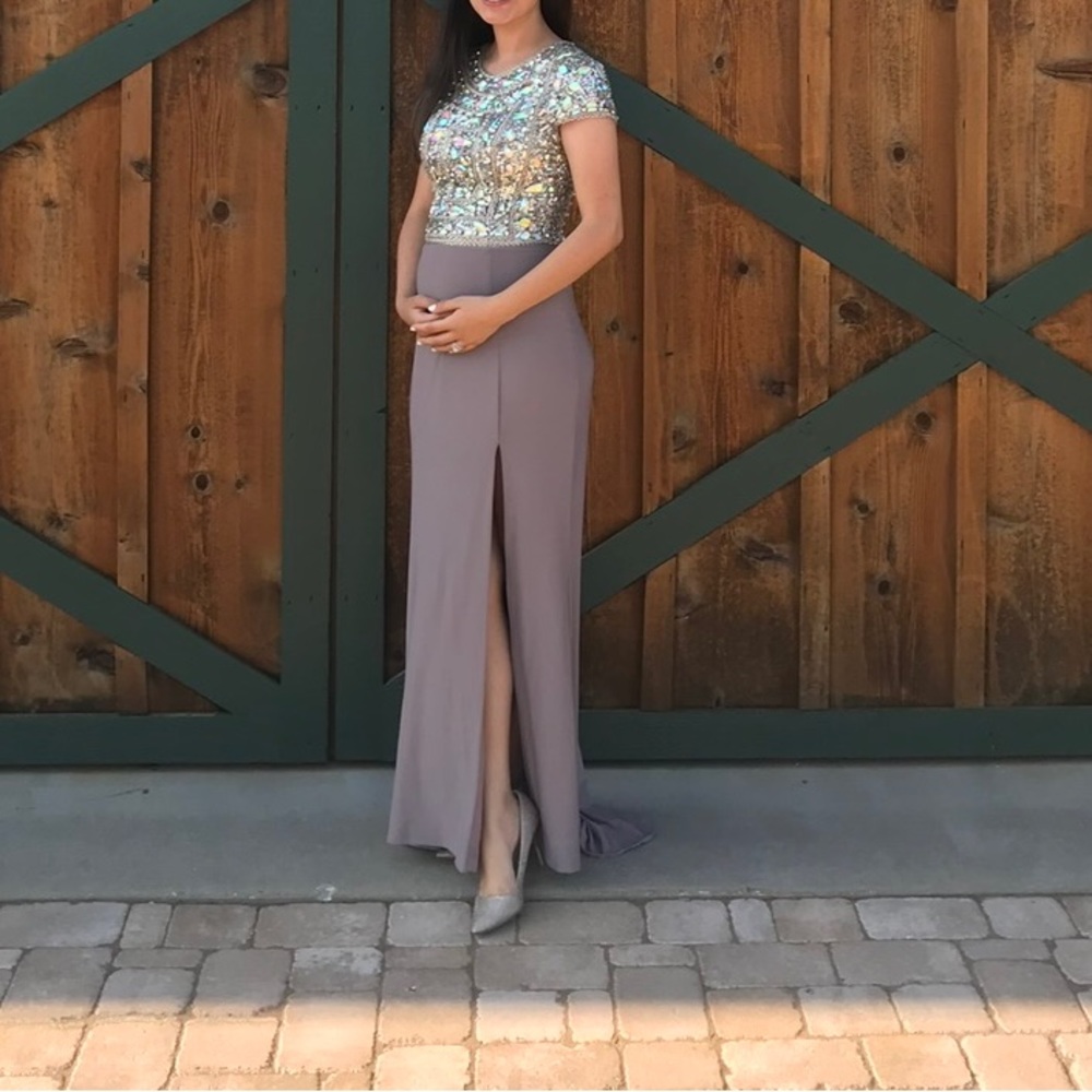 Taupe Prom Dress